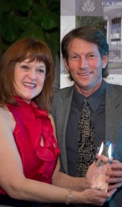 Ruth presents award to Jeff Burkus